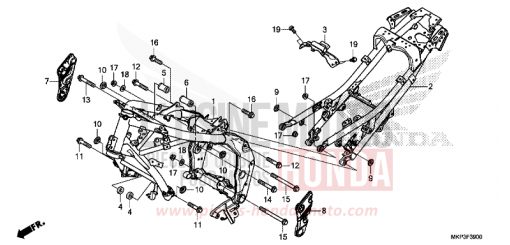 CARROSSERIE DE CHASSIS CBR500RAK de 2019